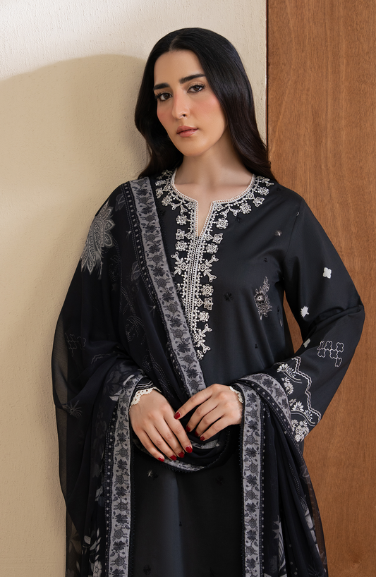 Monochrome - Unstitched Lawn By Seran