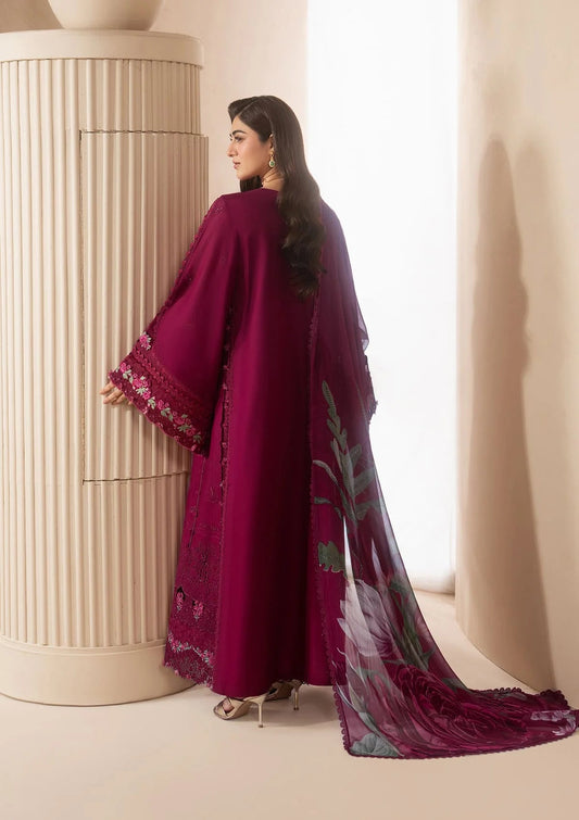 E CRAFT - Chickenkari Lawn With Chiffon Dupatta '26 By Elaf
