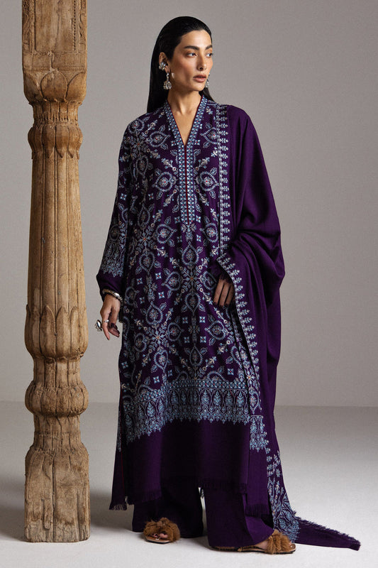 Winter Unstitched Saraab By Zara Shajahan