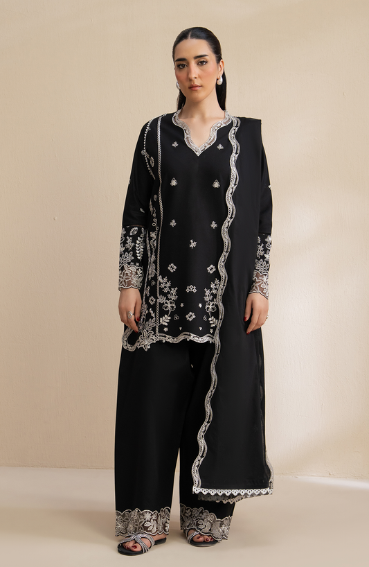 Monochrome - Unstitched Lawn By Seran