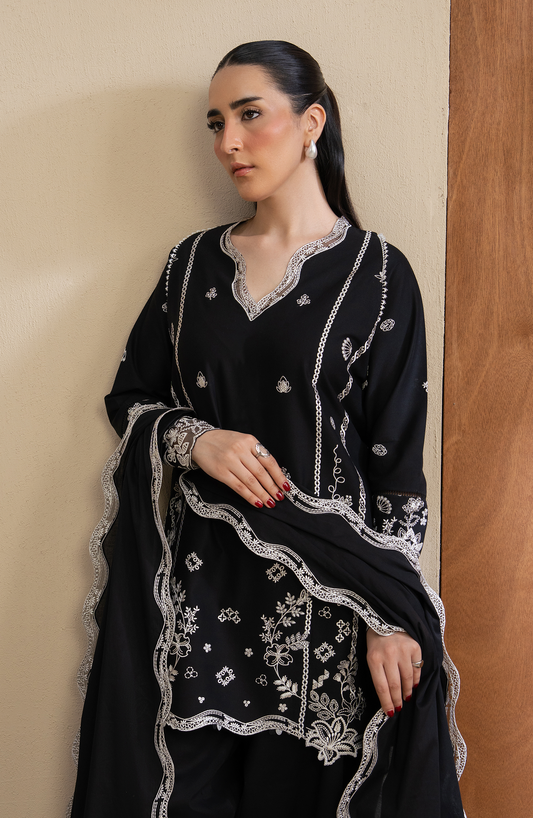 Monochrome - Unstitched Lawn By Seran