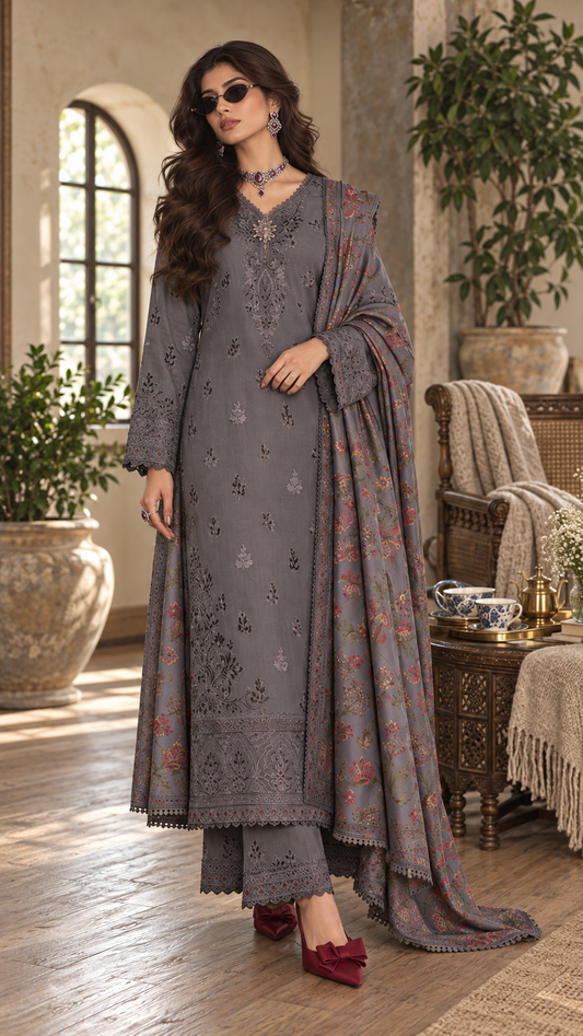 Noor Winter Embroidered Printskhas '26 By Noor By Sadia Asad