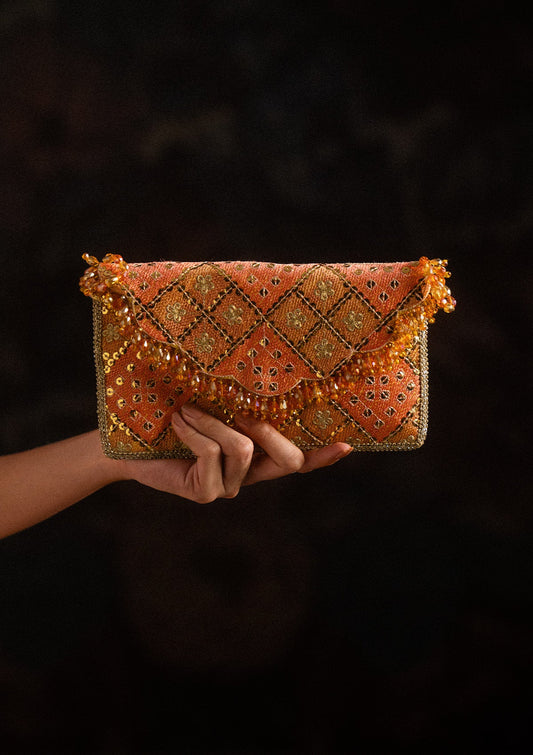 CORAL CHATTA PATTI ENVELOPE BAG