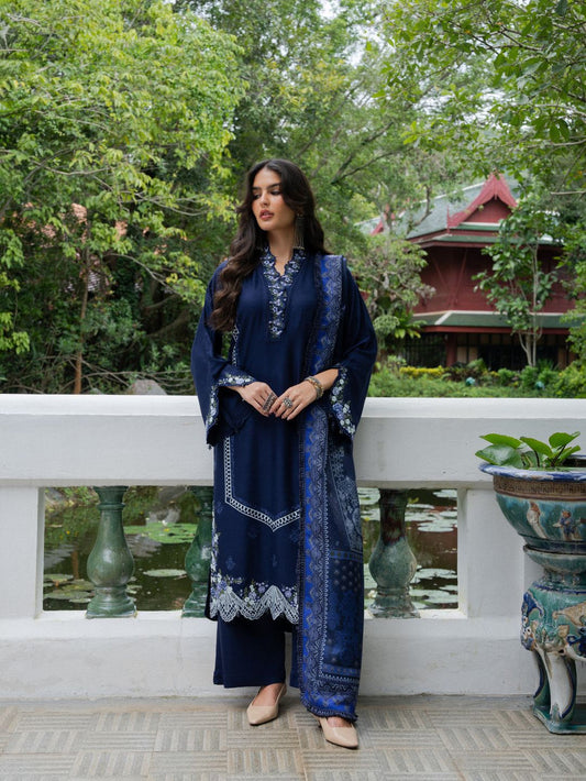 Kashmere Embroidered Wool Edit By Allys