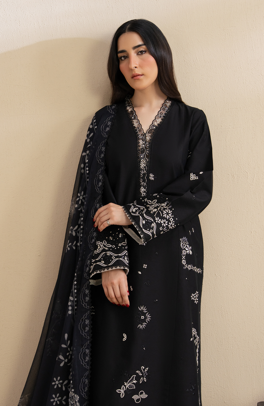 Monochrome - Unstitched Lawn By Seran