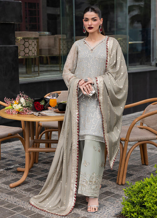 At First Glance Luxury Chiffon Collection by Sahane - Dew