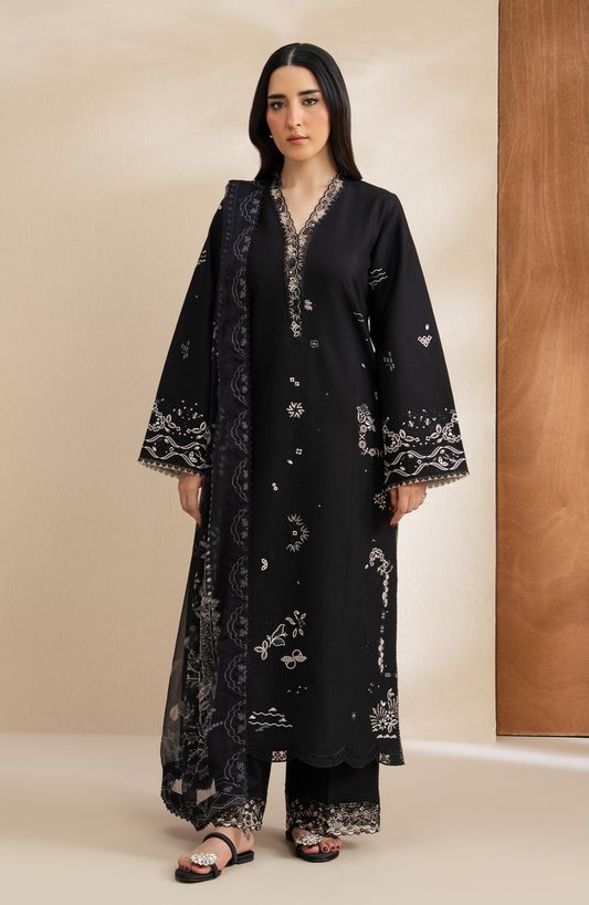 Monochrome - Unstitched Lawn By Seran