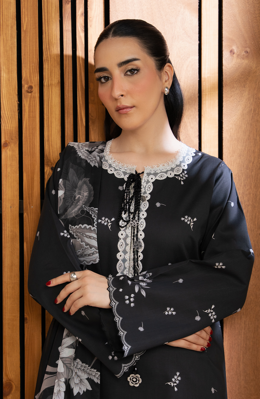 Monochrome - Unstitched Lawn By Seran