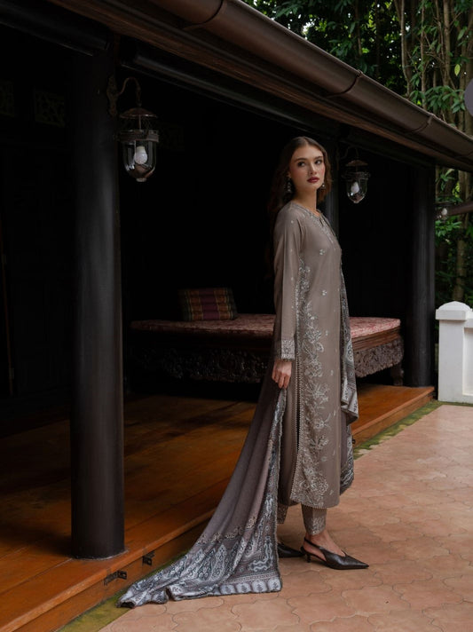 Kashmere Embroidered Wool Edit By Allys