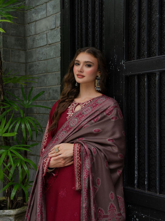 Kashmere Embroidered Wool Edit By Allys