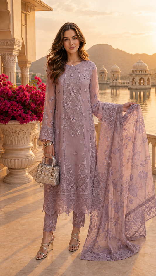 Nooriyah Luxury Embroidered Chiffon Noor By Sadia Asad