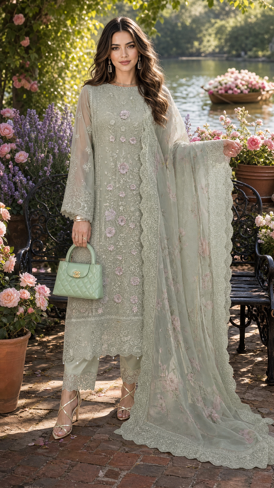 Nooriyah Luxury Embroidered Chiffon Noor By Sadia Asad