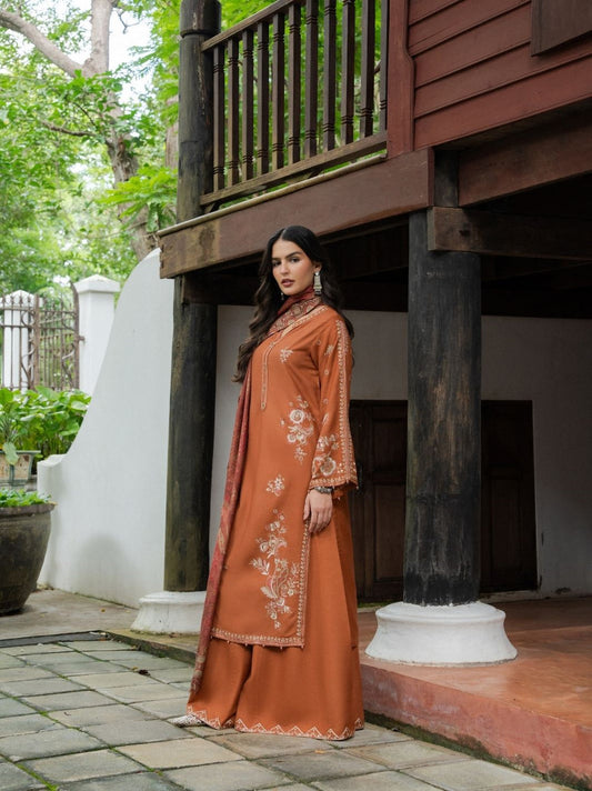 Kashmere Embroidered Wool Edit By Allys