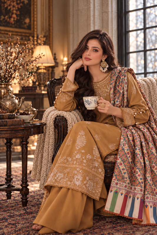 Noor Winter Embroidered Printskhas '26 By Noor By Sadia Asad