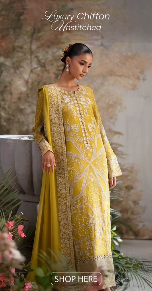 Luxury Chiffon Unstitched by Freesia Premium