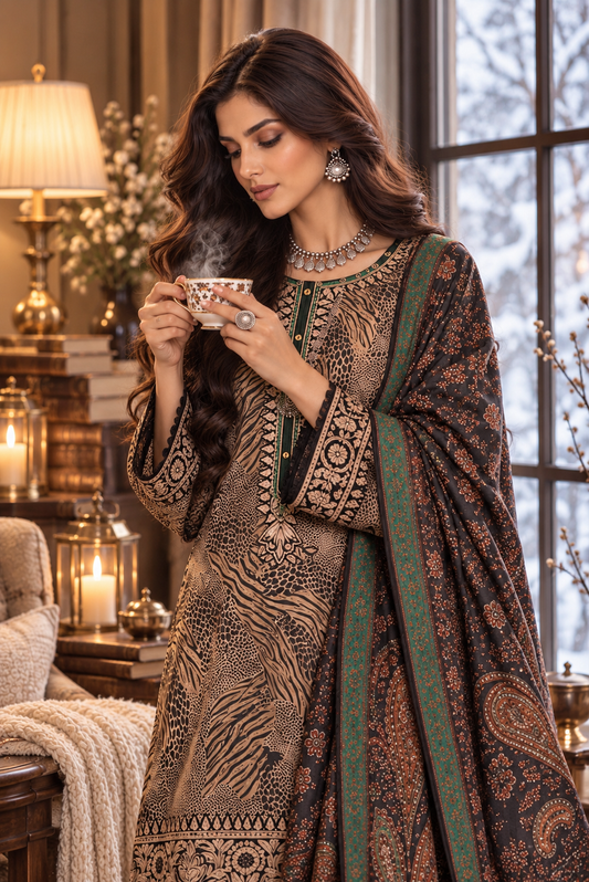Noor Winter Embroidered Printskhas '26 By Noor By Sadia Asad