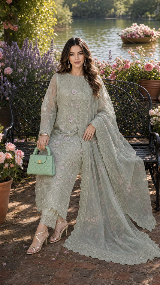 Nooriyah Luxury Embroidered Chiffon Noor By Sadia Asad