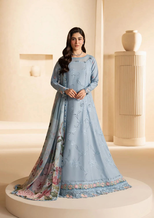 E CRAFT - Chickenkari Lawn With Chiffon Dupatta '26 By Elaf
