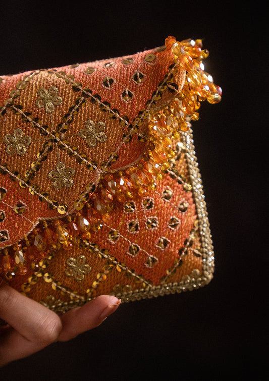 CORAL CHATTA PATTI ENVELOPE BAG