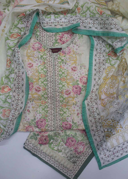Bin Saeed Stitched 3 Piece