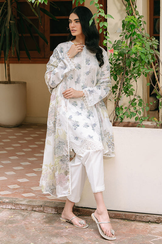 The Monsoon By Cross Stitch - ICE TALE-3PC PRINTED CAMBRIC SUIT