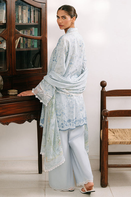 The Monsoon By Cross Stitch - BERYL FROST-3PC PRINTED CAMBRIC SUIT