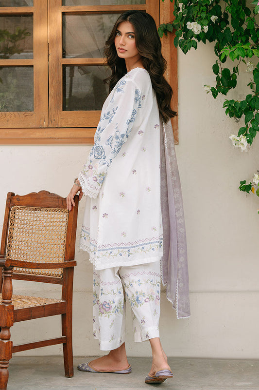 The Monsoon By Cross Stitch - 
ORNATE GEM-3PC EMBROIDERED CAMBRIC SUIT