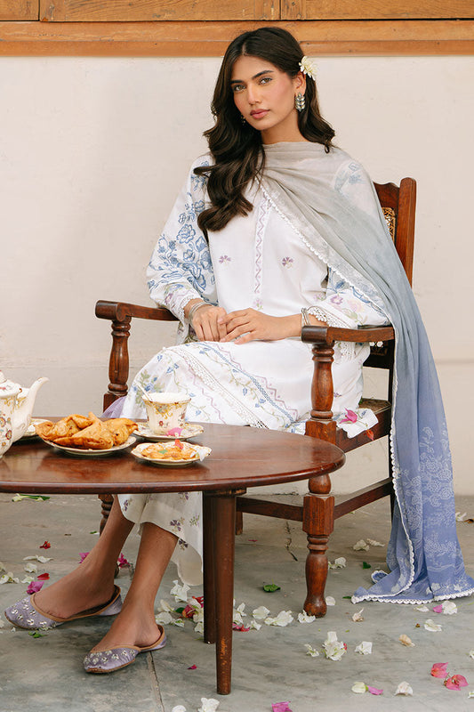 The Monsoon By Cross Stitch - 
ORNATE GEM-3PC EMBROIDERED CAMBRIC SUIT